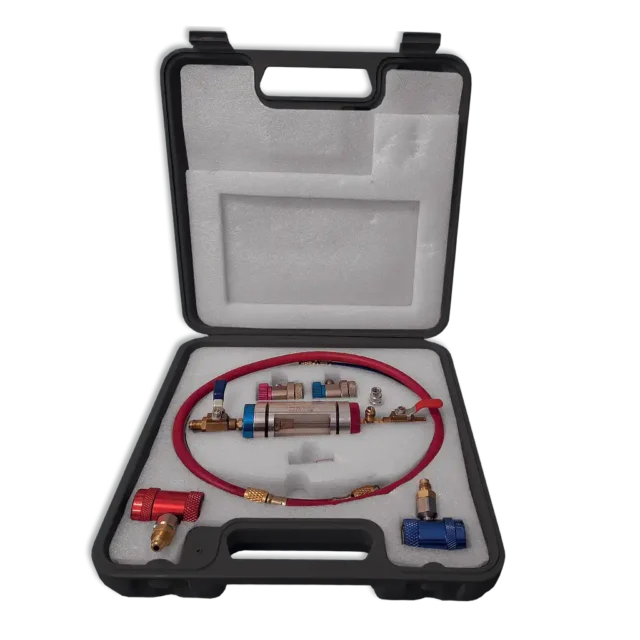 CPS ACDIAGDUAL - Automotive A/C refrigerant diagnostic tool for R134a & R1234yf. Visual sight glass inspection with no refrigerant loss and machine protection.