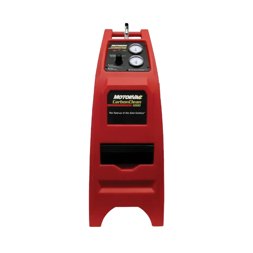 MotorVac Carbon Clean 1000 - Fuel system decarbonizing service machine with rail connection and diagnostics. CarbonClean 1000 restores performance and improves fuel efficiency.