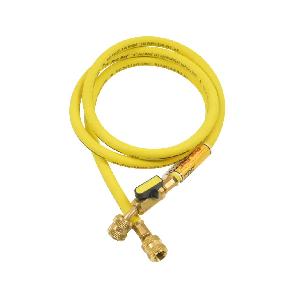 HJ5YE-1 HPJYE Ball Valve Hose - CPS 5' 1/2" Yellow Hose with Ball Valve