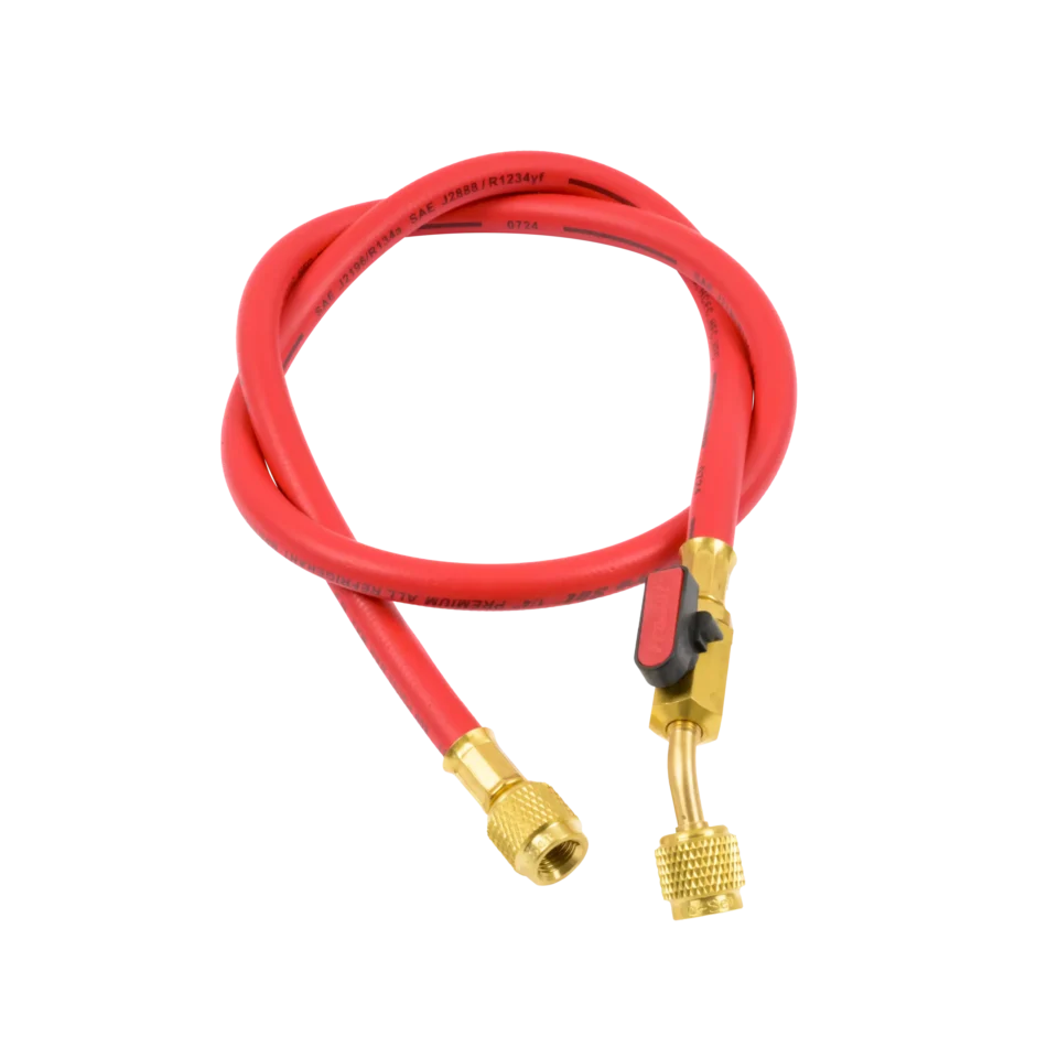 HP3RE Ball Valve Hose - CPS 3' 1/4" Red Hose with Ball Valve