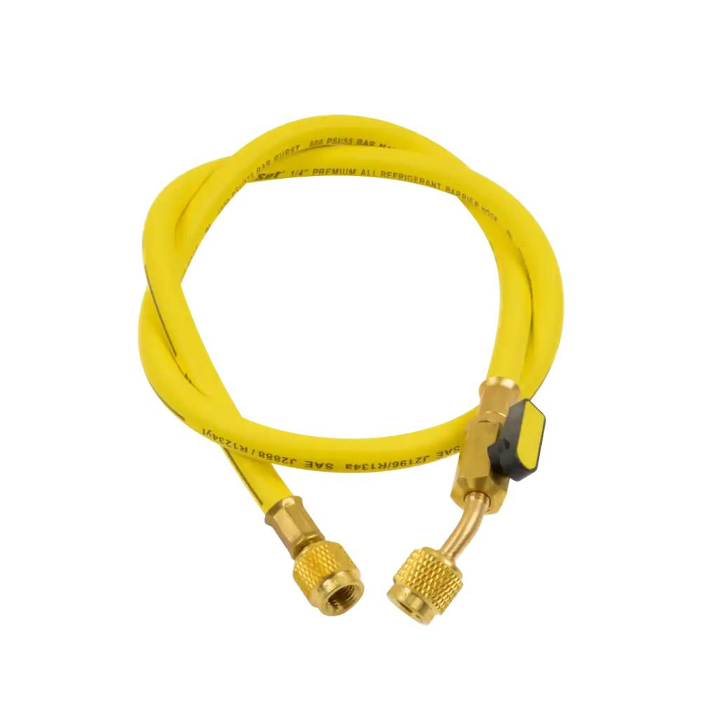HP3YE Ball Valve Hose - CPS 3' 1/4" Yellow Hose with Ball Valve