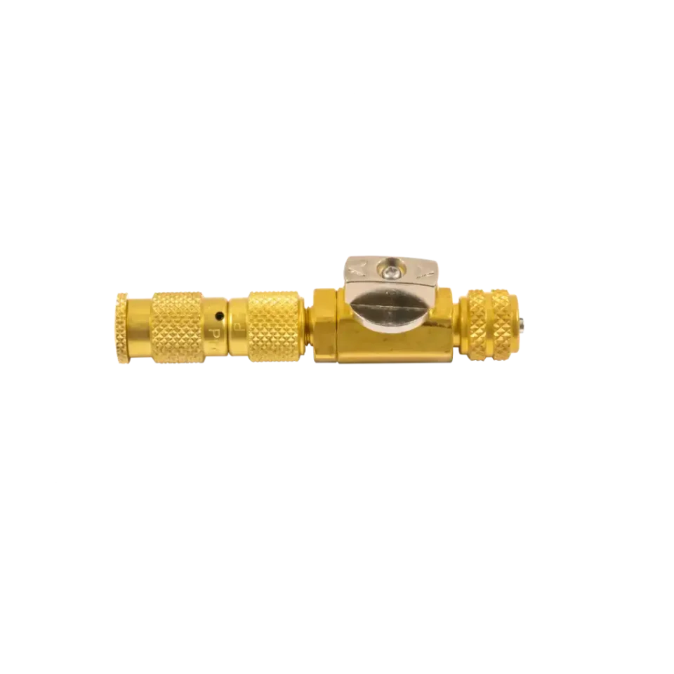 TLVC410A Mini split valve core tool for R-410A systems. Removes and installs cores without refrigerant loss. 5/16" F x 1/4" M, 800 PSI rated.